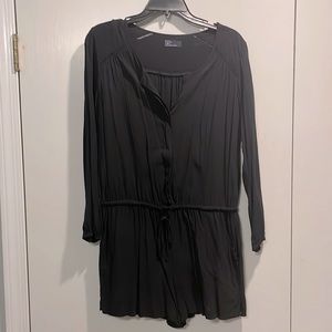 GAP Black Button Down Long Sleeve Romper